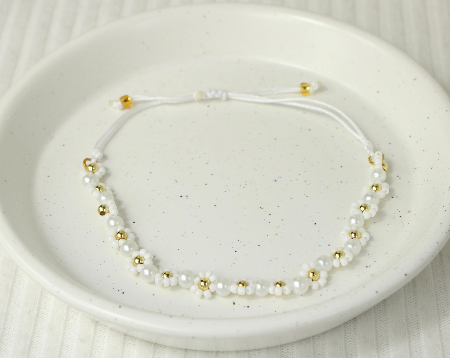 Set of 5 x Summer Flower Beaded Bracelets