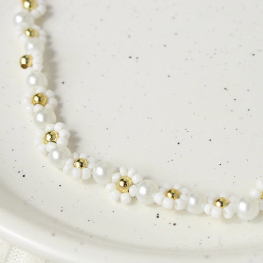 Pure Petals Beaded Flower Bracelet